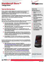 Internal Verizon BlackBerry Storm Information Surfaces