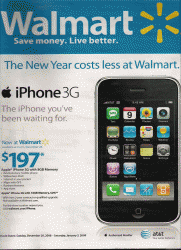 Wal-Mart Ad Confirms iPhone 3G Availability