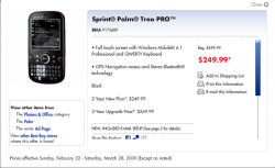 Sprint Treo Pro Listed in Best Buy Online Ad