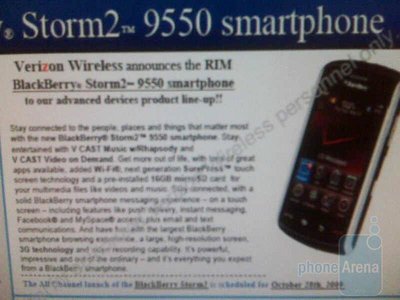 Verizon BlackBerry Storm 2 Employee Info 1