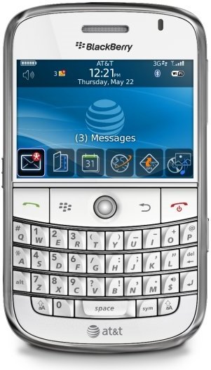 White AT&T BlackBerry Bold