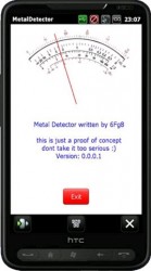 Metal Detector App for HTC HD2 As Proof of Alternate Use for Built-In Compass