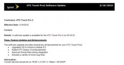 Sprint HTC Touch Pro 2 Update for Rollout on Friday (Updated)