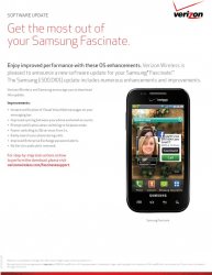 Verizon Rolling Out Samsung Fascinate Update