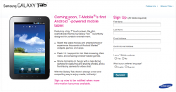 T-Mobile Opens Samsung Galaxy Tab Teaser Page