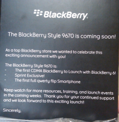 Sprint BlackBerry Style Promo Materials Arriving in Sprint Stores