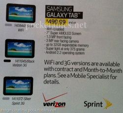 Best Buy Leaks Wi-Fi Only Galaxy Tab Pricing