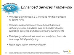 Sprint Announces Enhanced Services Framework for Developers