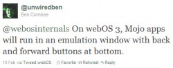 Mojo-based webOS Apps to Run Under Emulation in webOS 3