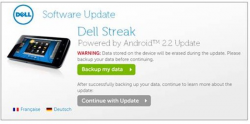 Dell Rolling Out Streak 5 Froyo Update for AT&T