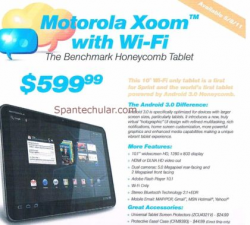 Sprint to Launch Xoom Wi-Fi for $599.99 on May 8th