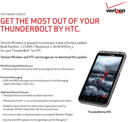 Verizon Rolling Out Thunderbolt Update After Delay
