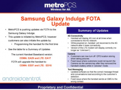 Follow-Up: MetroPCS Forces Automatic Update on Samsung Indulge