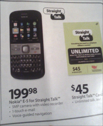 Walmart and Straight Talk to Launch Nokia E5 on Sunday, July 17th (Updated)