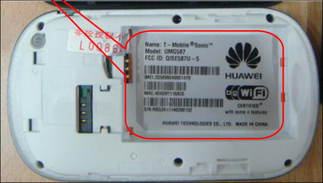 T-Mobile Huawei Sonic FCC