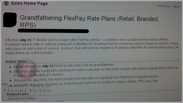 T-Mobile FlexPay Removal