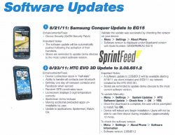 Sprint Rolling Out Updates for Conquer 4G and EVO 3D