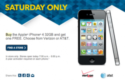 Best Buy Offers BOGO Pricing on iPhone 4 32GB for AT&T, Verizon (Updated)