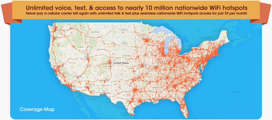 freedompop WiFi coverage map